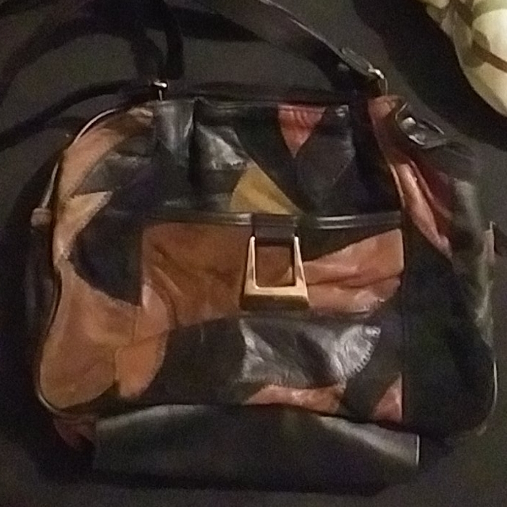 Patchwork leather purse